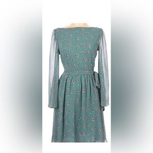 RARE Modcloth Romantic Floral Light Bell Sleeve Tea Dress by Love Milly